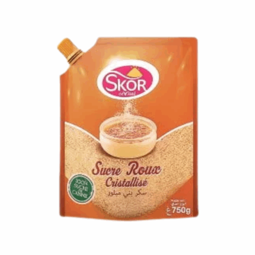 SKOR sucre Roux 750g